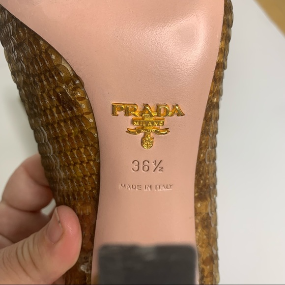 Prada Milano Ombré Sequin Heels Shoes - Picture 8 of 8